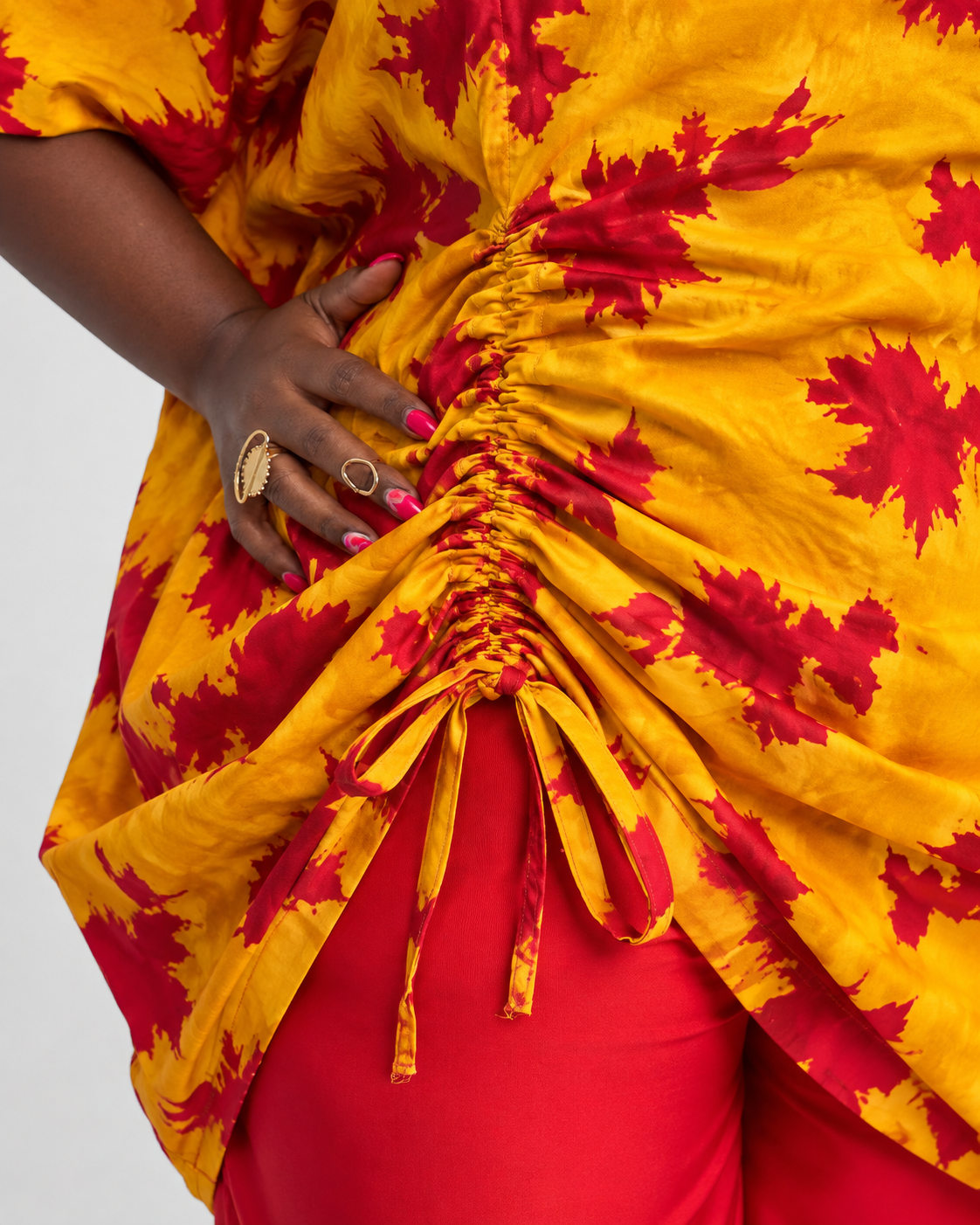 Moyo Draped Two-Piece Set — Solar