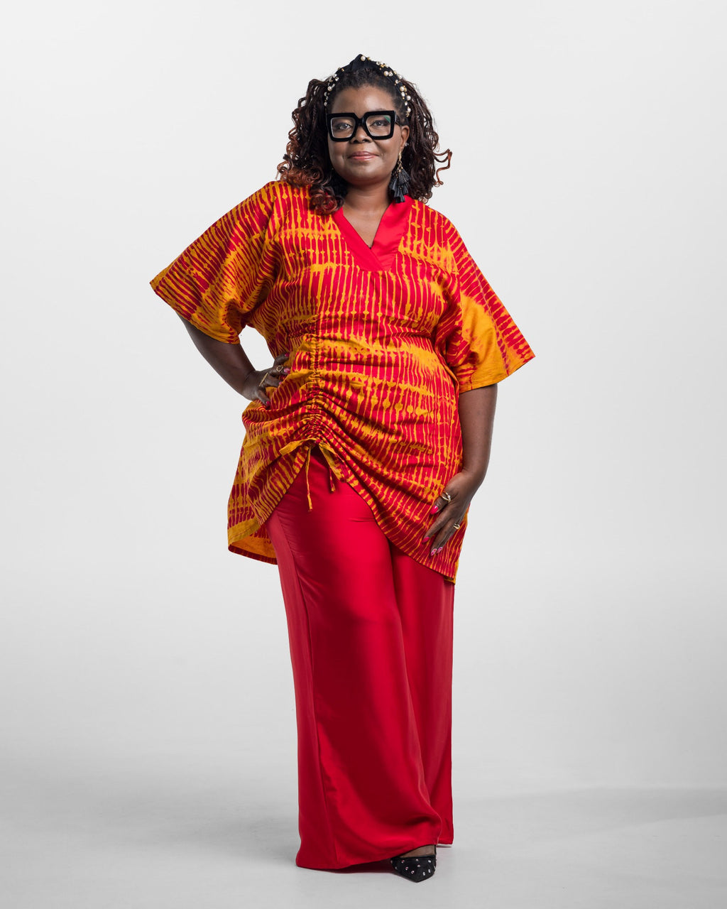 Moyo Draped Two-Piece Set — Ember