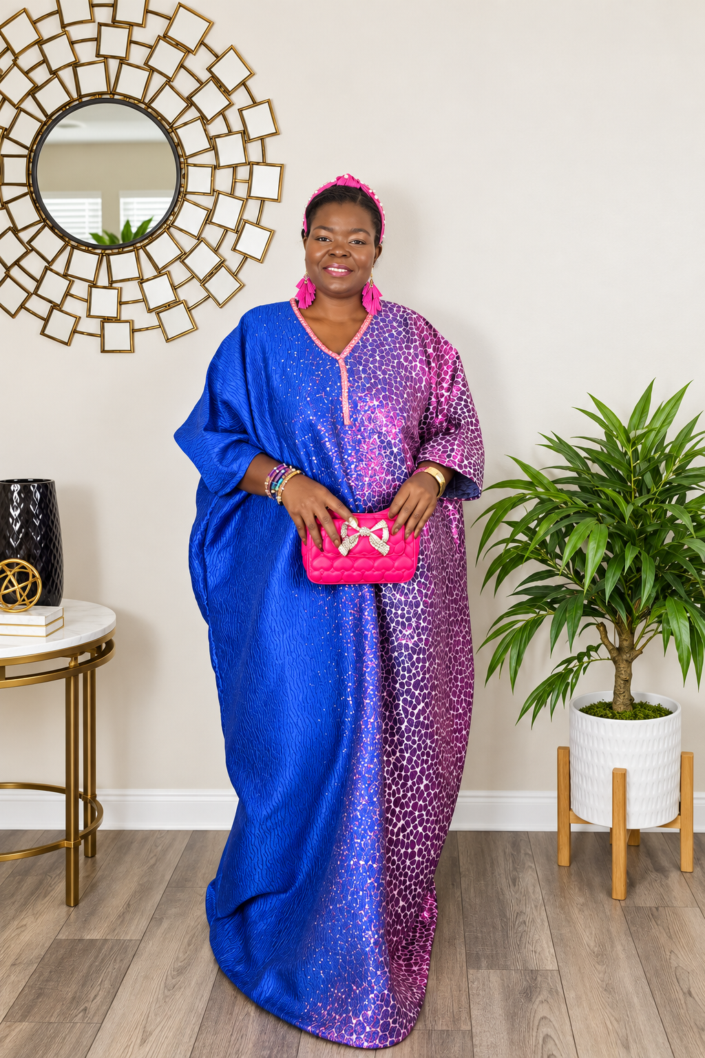 Royal Contrast Caftan