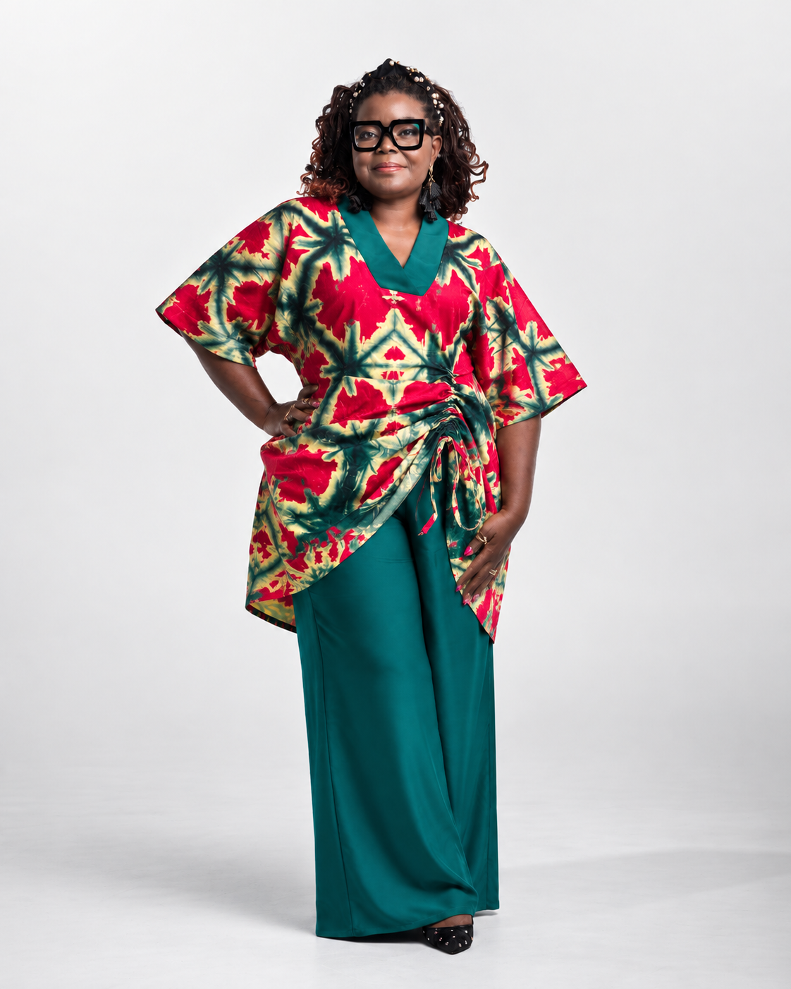 Moyo Draped Two-Piece Set — Mosaic