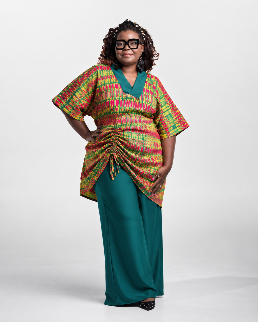 Moyo Draped Two-Piece Set — Tropic